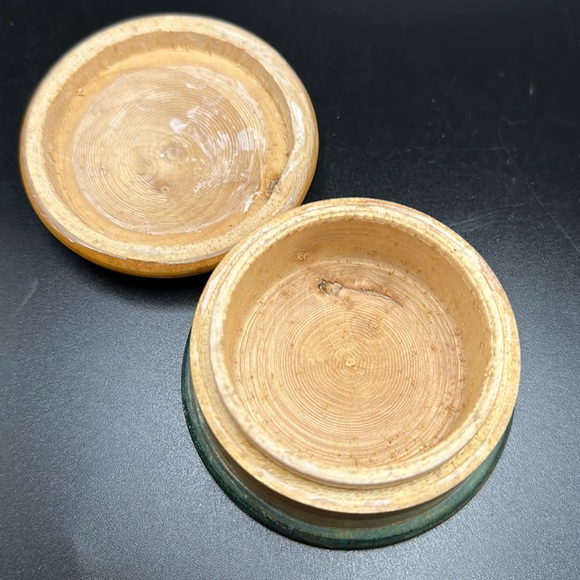 Wood Turned Hand Painted Trinket Box 3” - Picture 5 of 5